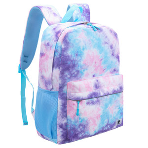 Fenrici Tie Dye Backpack for Girls, Teens, Girls' Backpack for School, Kids' Bookbags with Padded Laptop Compartment, Tie Dye, Pink, Pastel, 17 Inch