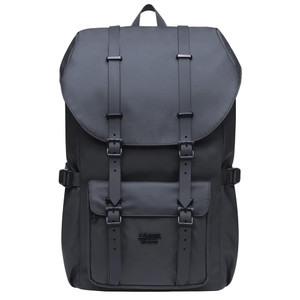 KAUKKO Laptop Outdoor Backpack Traveling Daypack Hiking Rucksack Large Capacity Bag Fits 15.6"(5-8-Black)