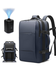 BANGE Backpack with Anti-Theft Vacuum Compression Travel Backpack,Expandable Backpacks with Pump for Airplanes