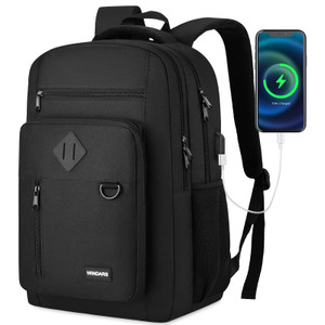 WINDARS Backpack for Men and Women, Casual School Backpack Teen Boys and Girls Lightweight 15.6 Inch Laptop Bookbag with USB Charger for College Work