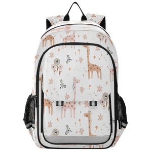 Kigai Cute Giraffe Backpack for Girls,Boys,Flip School Bag with Reflective Function, Laptop Backpack