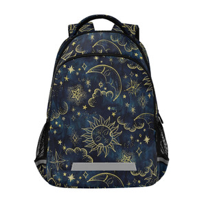ALAZA Sun Moon Boho Cosmos Astrology Backpack Purse for Women Men Personalized Laptop Notebook Tablet School Bag Stylish Casual Daypack, 13 14 15.6 i