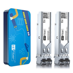 H!Fiber 2 Pack 1.25G Multimode SFP LC Module, 1000Base-SX Gigabit Fiber Transceiver for Cisco GLC-SX-MMD, Meraki, Ubiquiti UniFi UF-MM-1G, TP-Link, F