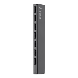 Belkin 7-Port Ultra-Slim Desktop USB Hub - Desktop USB Hub 2.0 - 7 Hi-Speed USB Ports - Compatible With MacOS & Windows For Connecting Charging Cable