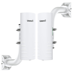Wireless Bridge Outdoor with 2 Bracket: UeeVii CPE452 Point to Point 5.8G Long Range WiFi CPE - Extend Network to Shop Barn Garage, with 14DBi Antenn