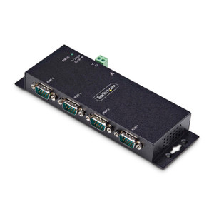 StarTech.com 4-Port Serial to Ethernet Adapter, IP Serial Device Server for Remote RS232 Devices, Wall/DIN Rail, LAN to DB9, TAA