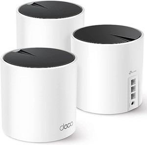 TP-Link Deco X55 AX3000 WiFi 6 Mesh System - Covers up to 6500 Sq.Ft, Replaces Wireless Router and Extender, 3 Gigabit Ports per Unit, Supports Ether