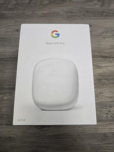 Google Nest WiFi Pro 6E GA03030-US Fast Speed and Whole Home Coverage Mesh Router -Color Snow