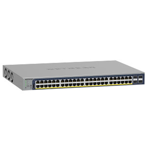 NETGEAR 52-Port PoE Gigabit Ethernet Smart Switch (GS752TP) - Managed, Optional Insight Cloud Management, 48 x PoE+ @ 380W, 4 x 1G SFP, Desktop or Ra