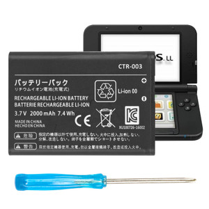 TAYUZH CTR-003 Battery for Nintendo 2DS 3DS Old 3DS New 2DS Game Console CTR-001, 2000mAh Li-ion Replacement Battery (Not Compatiable with New 3DS 3D