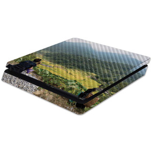 MightySkins Carbon Fiber Skin for Sony PS4 Slim Console - Vietnam Mountains | Protective, Durable Textured Carbon Fiber Finish | Easy to Apply, Remov