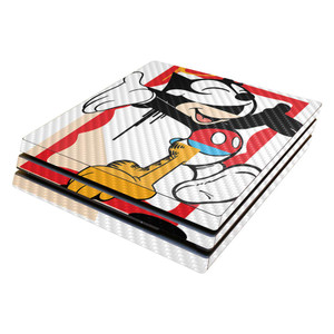 MightySkins Carbon Fiber Skin for Sony PS4 Pro Console - Character Swap | Protective, Durable Textured Carbon Fiber Finish | Easy to Apply, Remove, a