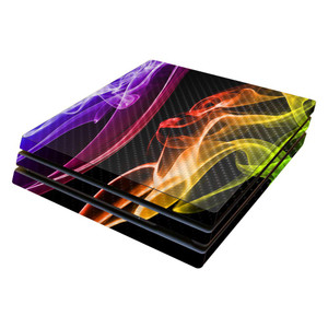 MightySkins Carbon Fiber Skin for Sony PS4 Pro Console - Bright Smoke | Protective, Durable Textured Carbon Fiber Finish | Easy to Apply, Remove, and