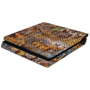 MightySkins Carbon Fiber Skin for Sony PS4 Slim Console - Deer Pattern | Protective, Durable Textured Carbon Fiber Finish | Easy to Apply, Remove, an