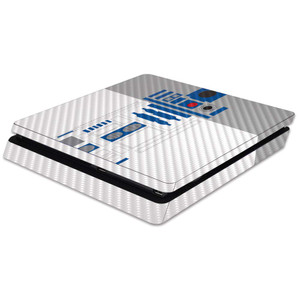 MightySkins Carbon Fiber Skin for Sony PS4 Slim Console - Cyber Bot | Protective, Durable Textured Carbon Fiber Finish | Easy to Apply, Remove, and C