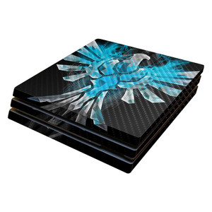 MightySkins Carbon Fiber Skin for Sony PS4 Pro Console - Blue Reborn | Protective, Durable Textured Carbon Fiber Finish | Easy to Apply, Remove, and