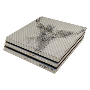 MightySkins Carbon Fiber Skin for Sony PS4 Pro Console - Ink Buck | Protective, Durable Textured Carbon Fiber Finish | Easy to Apply, Remove, and Cha
