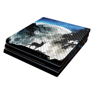 MightySkins Carbon Fiber Skin for Sony PS4 Pro Console - Moonlight Deer | Protective, Durable Textured Carbon Fiber Finish | Easy to Apply, Remove, a