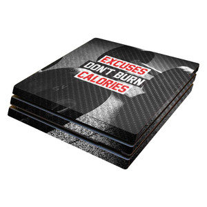 MightySkins Carbon Fiber Skin for Sony PS4 Pro Console - Burn Calories | Protective, Durable Textured Carbon Fiber Finish | Easy to Apply, Remove, an