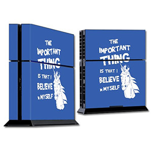 MightySkins Skin Compatible with Sony Playstation PS4 Console  Unicorns Believe | Protective, Durable, and Unique Vinyl Decal wrap Cover | Easy to A