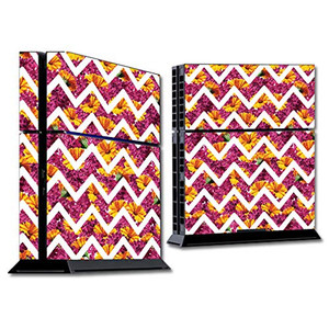 MightySkins Skin Compatible with Sony PS4 Console - Chevron Summer | Protective, Durable, and Unique Vinyl Decal wrap Cover | Easy to Apply, Remove,