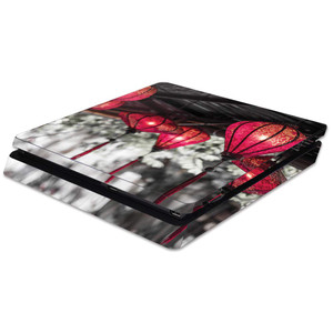MightySkins Skin Compatible with Sony PS4 Slim Console - Red Lanterns | Protective, Durable, and Unique Vinyl Decal wrap Cover | Easy to Apply, Remov