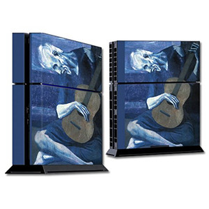 MightySkins Skin Compatible with Sony PS4 Console - Old Guitarist | Protective, Durable, and Unique Vinyl Decal wrap Cover | Easy to Apply, Remove, a