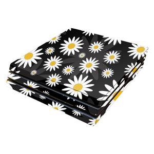 MightySkins Skin Compatible with Sony PS4 Pro Console - Daisies | Protective, Durable, and Unique Vinyl Decal wrap Cover | Easy to Apply, Remove, and