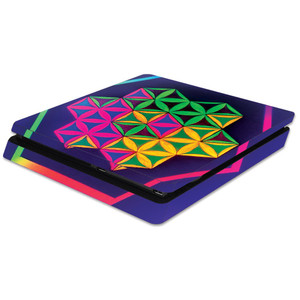 MightySkins Skin Compatible with Sony PS4 Slim Console - Shapes Within | Protective, Durable, and Unique Vinyl Decal wrap Cover | Easy to Apply, Remo