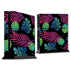 MightySkins Skin Compatible with Sony PS4 Console - Neon Tropics | Protective, Durable, and Unique Vinyl Decal wrap Cover | Easy to Apply, Remove, an