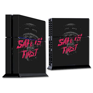 MightySkins Skin Compatible with Sony PS4 Console - Safety First | Protective, Durable, and Unique Vinyl Decal wrap Cover | Easy to Apply, Remove, an