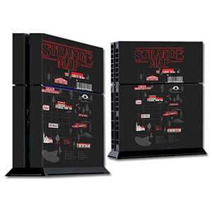 MightySkins Skin Compatible with Sony PS4 Console - Strange Map | Protective, Durable, and Unique Vinyl Decal wrap Cover | Easy to Apply, Remove, and