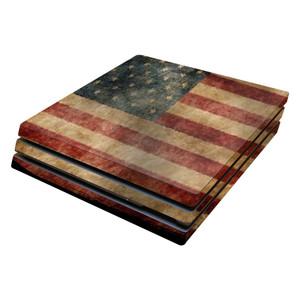 MightySkins Skin Compatible with Sony PS4 Pro Console - Vintage Flag | Protective, Durable, and Unique Vinyl Decal wrap Cover | Easy to Apply, Remove