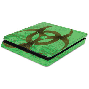 MightySkins Skin Compatible with Sony PS4 Slim Console - Biohazard | Protective, Durable, and Unique Vinyl Decal wrap Cover | Easy to Apply, Remove,