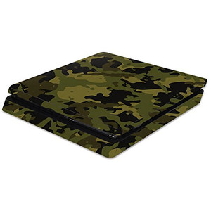 MightySkins Skin Compatible with Sony PS4 Slim Console - Green Camouflage | Protective, Durable, and Unique Vinyl Decal wrap Cover | Easy to Apply, R