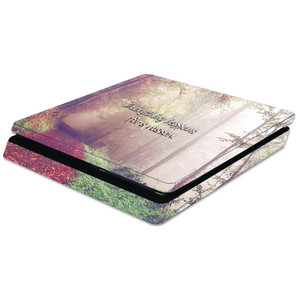 MightySkins Skin Compatible with Sony PS4 Slim Console - Happens for A Reason | Protective, Durable, and Unique Vinyl Decal wrap Cover | Easy to Appl