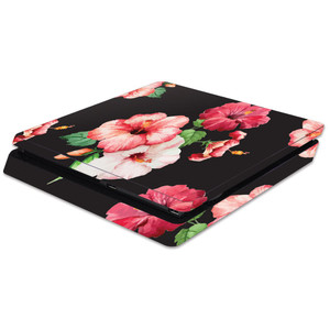 MightySkins Skin Compatible with Sony PS4 Slim Console - Hibiscus | Protective, Durable, and Unique Vinyl Decal wrap Cover | Easy to Apply, Remove, a