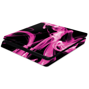 MightySkins Skin Compatible with Sony PS4 Slim Console - Pink Flames | Protective, Durable, and Unique Vinyl Decal wrap Cover | Easy to Apply, Remove