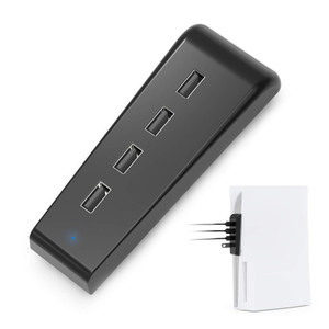 NexiGo PS5 4 Ports USB Hub, [Minimalist Design], High-Speed Data Transfer, Fast Charging Ports for DualSense Controller, Splitter Expander for PlaySt