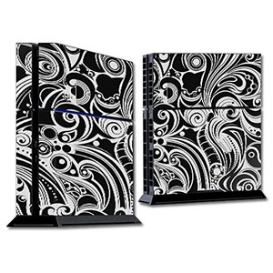 MightySkins Skin Compatible with Sony Playstation 4 PS4 Console wrap Sticker Skins Black Vintage