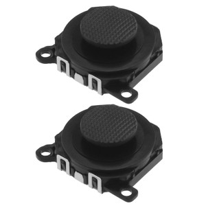 ECSiNG 2Pcs 3D Button Analog Joystick Stick Replacement Compatible with PSP 1000 3D Analogue Joystick Control Button Plastic Black