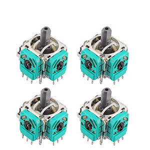 Zerone 3D Joystick Axis Analog Sensor Replacement Module, Replacement Analog Stick Joystick Parts for One Game Console Controller Repairing (4)