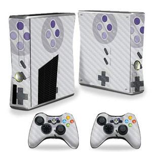 MightySkins Carbon Fiber Skin for Xbox 360 S Console - Retro Gamer 2 | Protective, Durable Textured Carbon Fiber Finish | Easy to Apply, Remove, and
