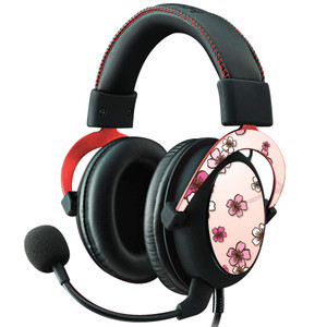 MightySkins Skin Compatible with Kingston HyperX Cloud II Gaming Headset - Cherry Blossom | Protective, Durable, and Unique Vinyl Decal wrap Cover |