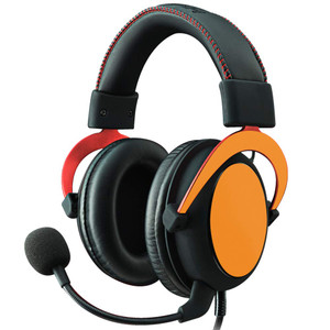 MightySkins Skin Compatible With Kingston HyperX Cloud II Gaming Headset - Solid Orange | Protective, Durable, and Unique Vinyl Decal wrap cover | Ea