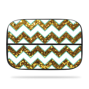 MightySkins Skin Compatible with Elgato Game Capture hd60s - Glitzy Chevron | Protective, Durable, and Unique Vinyl Decal wrap Cover | Easy to Apply,