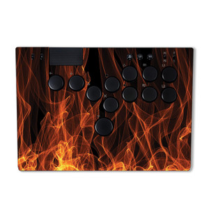 MightySkins Skin Compatible with Razer Kitsune - Charcoal Flames | Protective, Durable, and Unique Vinyl Decal wrap Cover | Easy to Apply & Change St