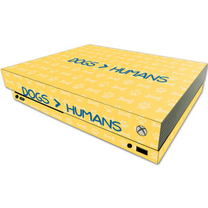 MightySkins Skin Compatible with Microsoft One X Console Only - Dogs Over Humans | Protective, Durable, and Unique Vinyl Decal wrap Cover | Easy to A
