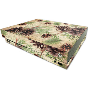 MightySkins Skin Compatible with Microsoft One X Console Only - Pine Collage | Protective, Durable, and Unique Vinyl Decal wrap Cover | Easy to Apply