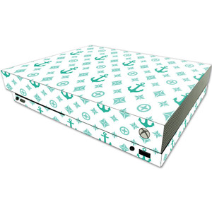 MightySkins Skin Compatible with Microsoft One X Console Only - Teal Designer | Protective, Durable, and Unique Vinyl Decal wrap Cover | Easy to Appl